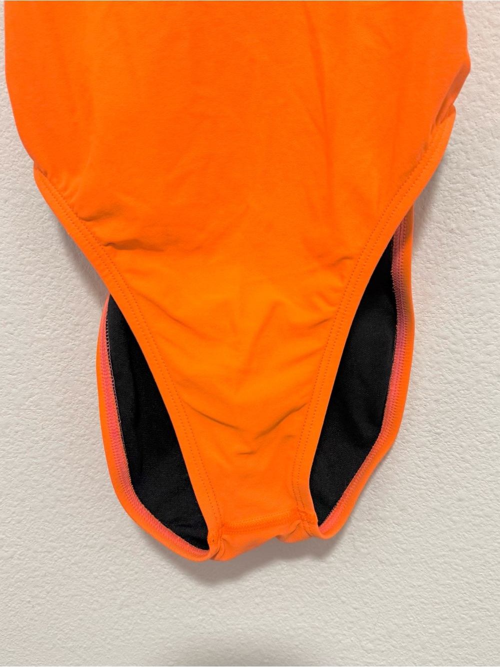 Jolyn Brandon 2 Fixed Back One Piece Swimsuit Neon Orange/ Green Size 30 4/6 - Picture 2 of 6